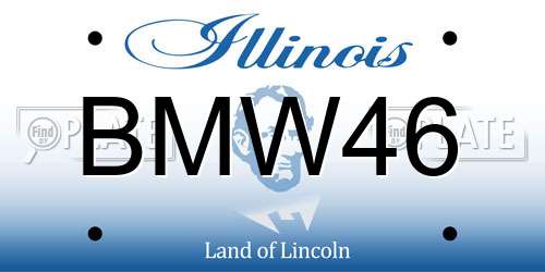 BMW46 Illinois License Plate