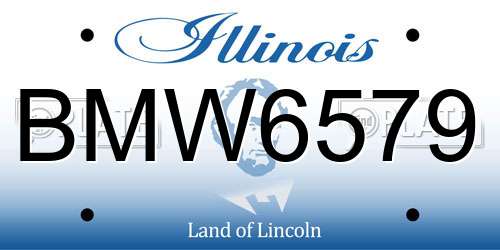 BMW6579 Illinois License Plate