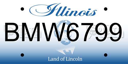 BMW6799 Illinois License Plate