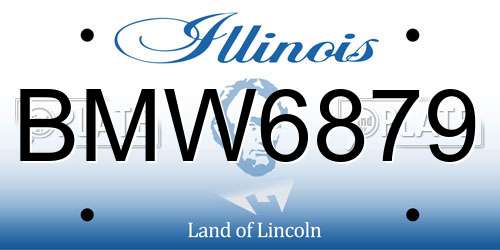 BMW6879 Illinois License Plate