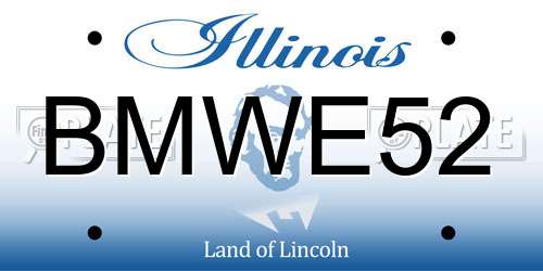 BMWE52 Illinois License Plate