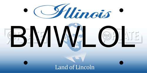 BMWLOL Illinois License Plate