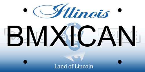 BMXICAN Illinois License Plate