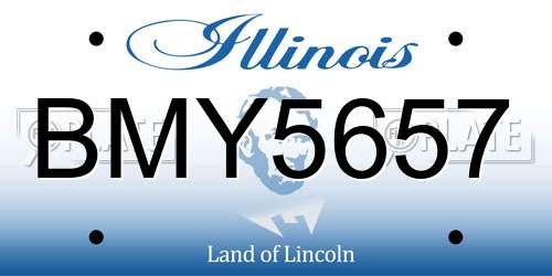 BMY5657 Illinois License Plate