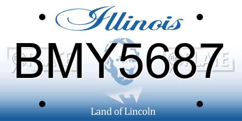 BMY5687 Illinois License Plate