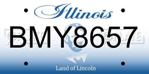 BMY8657 Illinois License Plate
