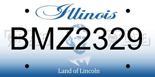 BMZ2329 Illinois License Plate