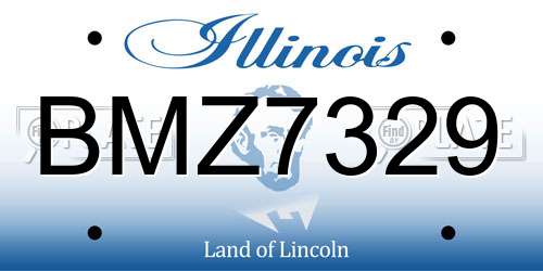 BMZ7329 Illinois License Plate