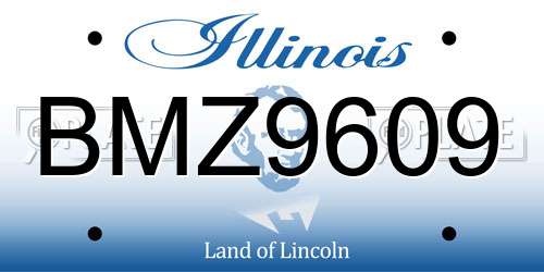 BMZ9609 Illinois License Plate