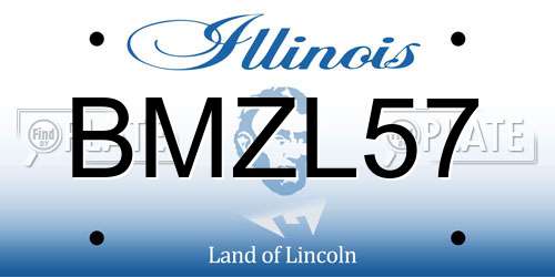BMZL57 Illinois License Plate