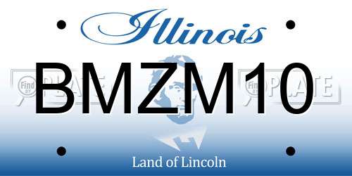 BMZM10 Illinois License Plate