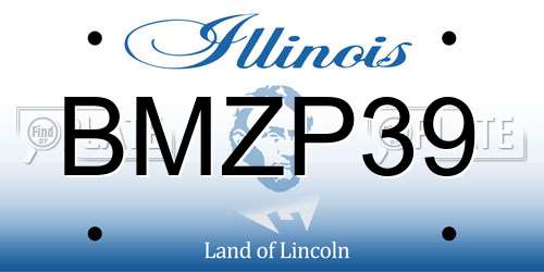BMZP39 Illinois License Plate