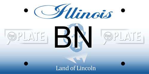 BN Illinois License Plate