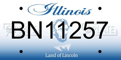BN11257 Illinois License Plate