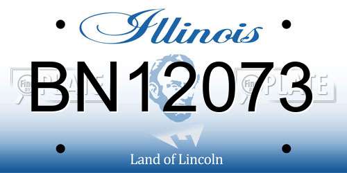 BN12073 Illinois License Plate