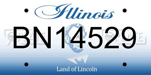 BN14529 Illinois License Plate