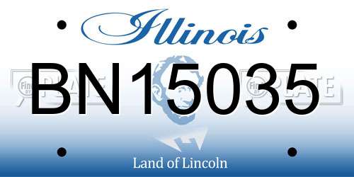BN15035 Illinois License Plate