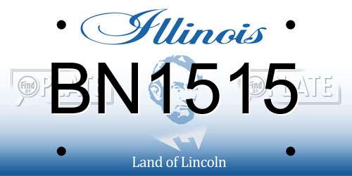 BN1515 Illinois License Plate