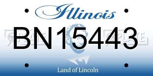BN15443 Illinois License Plate