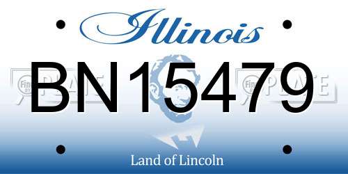 BN15479 Illinois License Plate