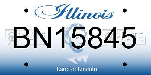 BN15845 Illinois License Plate