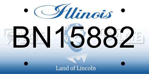 BN15882 Illinois License Plate