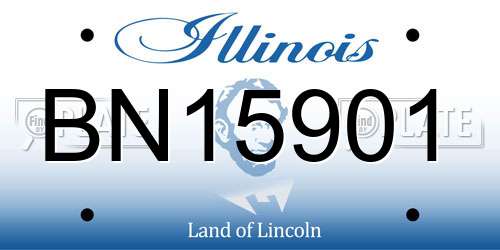 BN15901 Illinois License Plate
