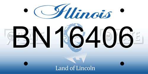 BN16406 Illinois License Plate