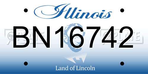 BN16742 Illinois License Plate
