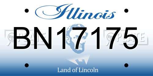 BN17175 Illinois License Plate