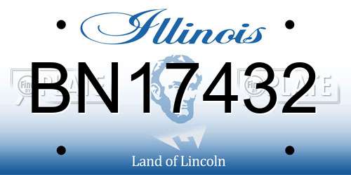 BN17432 Illinois License Plate
