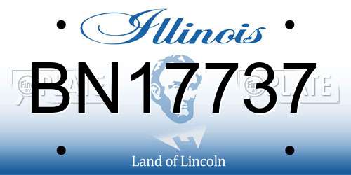 BN17737 Illinois License Plate