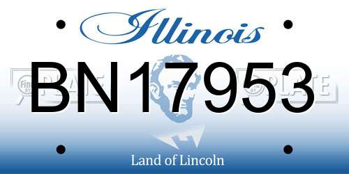 BN17953 Illinois License Plate
