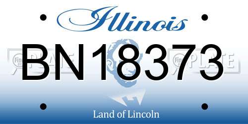 BN18373 Illinois License Plate