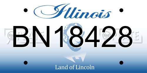 BN18428 Illinois License Plate