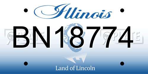 BN18774 Illinois License Plate