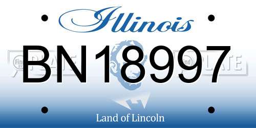 BN18997 Illinois License Plate