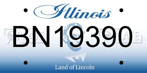 BN19390 Illinois License Plate