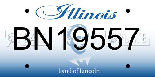 BN19557 Illinois License Plate