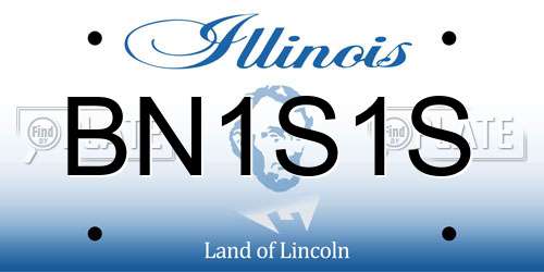 BN1S1S Illinois License Plate