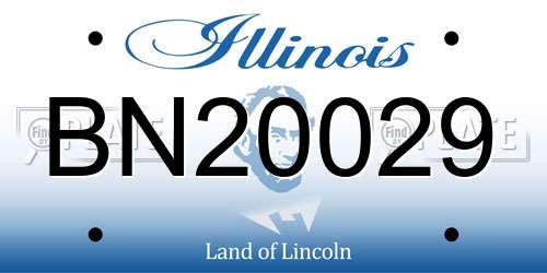 BN20029 Illinois License Plate