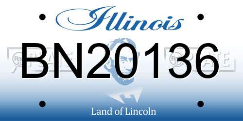 BN20136 Illinois License Plate