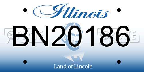 BN20186 Illinois License Plate
