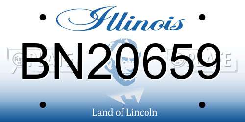 BN20659 Illinois License Plate