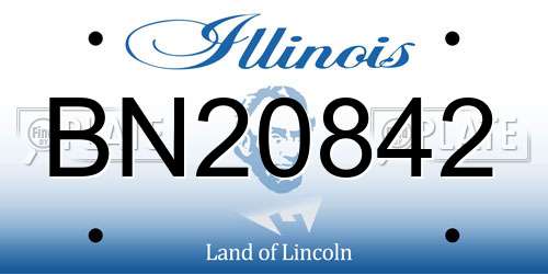 BN20842 Illinois License Plate