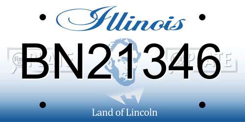 BN21346 Illinois License Plate