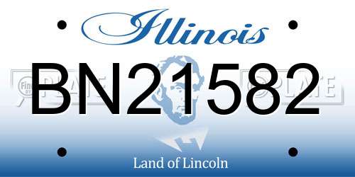 BN21582 Illinois License Plate