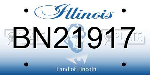 BN21917 Illinois License Plate