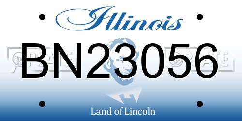 BN23056 Illinois License Plate