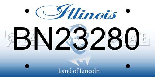 BN23280 Illinois License Plate